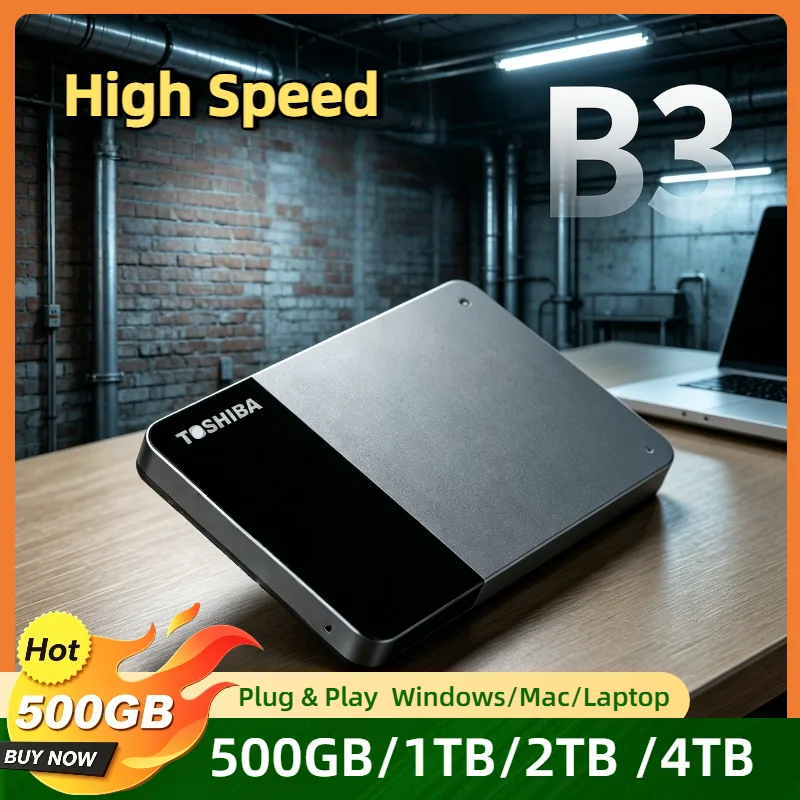For Toshiba Canvio Ready B3 4TB 1TB 2TB USB 3.0 2.5 Inch Portable External Hard Drive HDD for Mac Laptop Android Plus
For Toshiba Canvio Ready B3 4TB 1TB 2TB USB 3.0 2.5 Inch Portable External Hard Drive HDD for Mac Laptop Android Plus