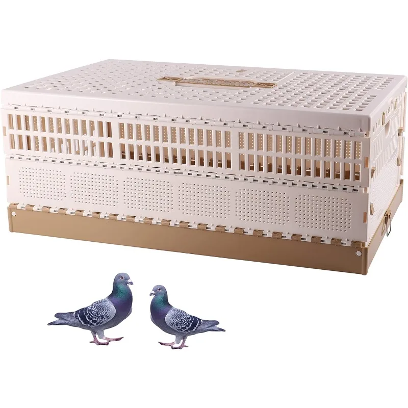 Plastic Folding Pigeon Cage, Portable Pet Bird Travel Cage Carrier Pigeon Cage Pairing Cage Pigeon Nest Box Easy to Clean
Plastic Folding Pigeon Cage, Portable Pet Bird Travel Cage Carrier Pigeon Cage Pairing Cage Pigeon Nest Box Easy to Clean