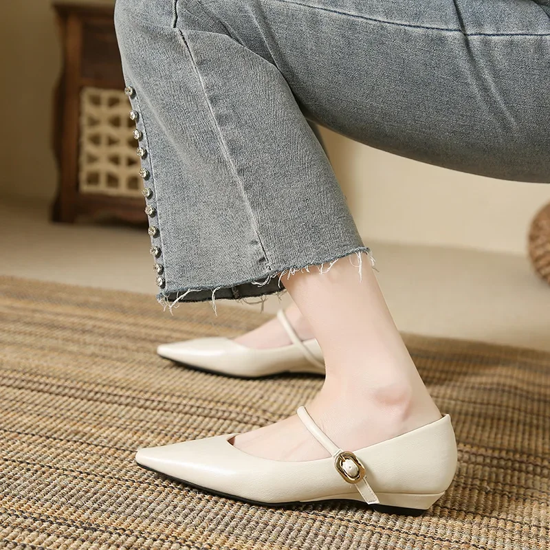 2025 Brand Elegant Woman Versatile Pointed Toe Shoes Fashion Shallow Mouth Mary Janes Casual Flats Female Flat Shoes
2025 Brand Elegant Woman Versatile Pointed Toe Shoes Fashion Shallow Mouth Mary Janes Casual Flats Female Flat Shoes