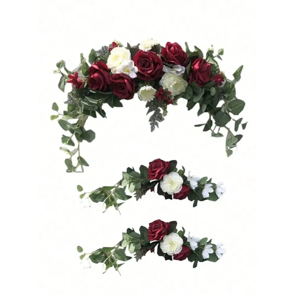 SetWedding Arch Flowers,Rose Decorative Floral Swags, Artificial Greenery Eucalyptus Leaves Flower For Sheer Drapes, Wedding Ch
SetWedding Arch Flowers,Rose Decorative Floral Swags, Artificial Greenery Eucalyptus Leaves Flower For Sheer Drapes, Wedding Ch