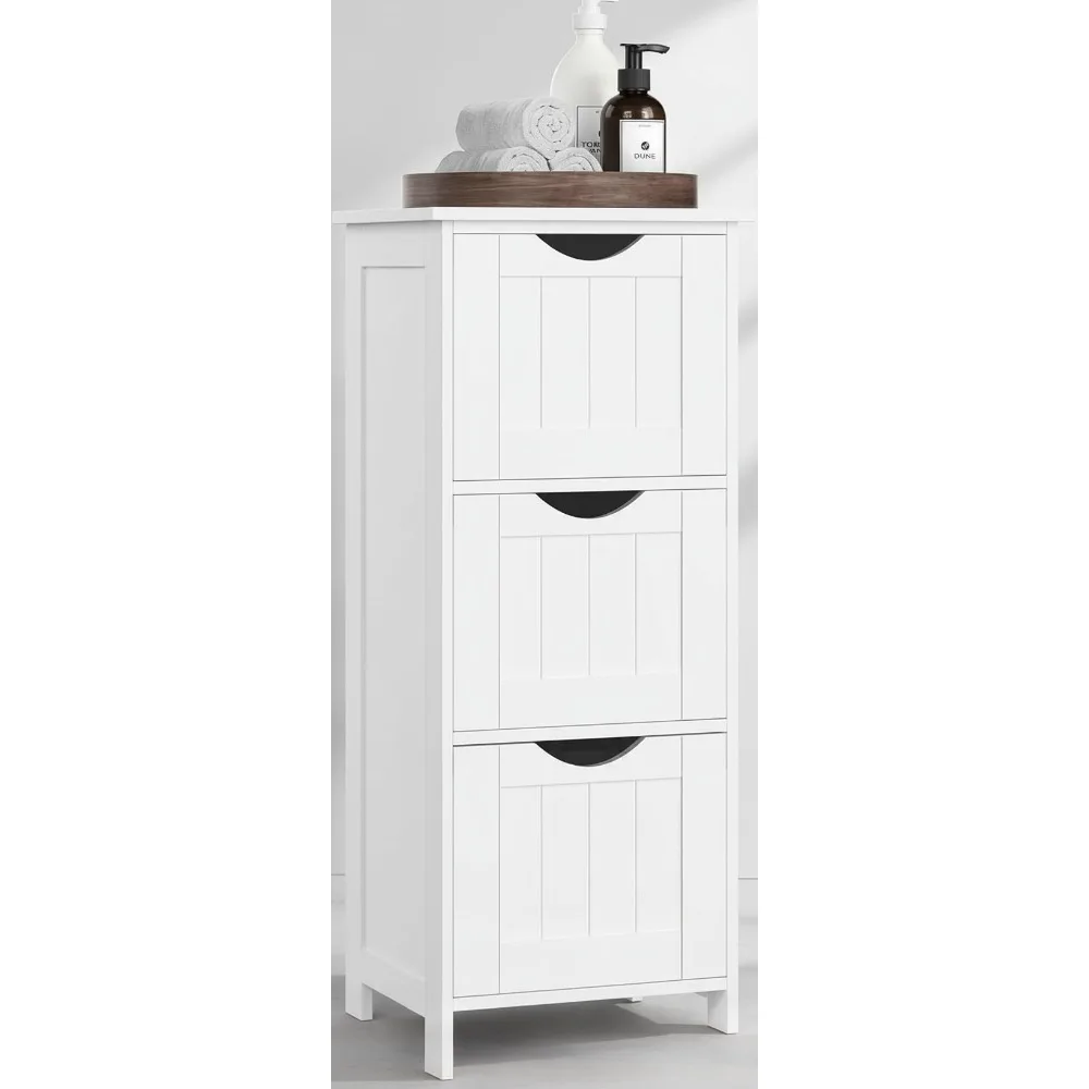 Modern 3-Drawer Storage Cabinet, Freestanding Floor Unit for Bathroom Living Room Kitchen, White
Modern 3-Drawer Storage Cabinet, Freestanding Floor Unit for Bathroom Living Room Kitchen, White