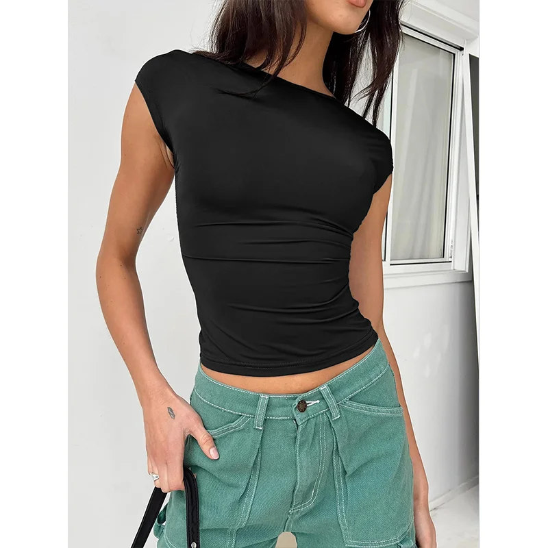 2024 Women Short Sleeve Backless Tops Women Multi Ways Wear Skinny Basic Summer Slim Cropped Cut Out Sexy T Shirt Crop Top
2024 Women Short Sleeve Backless Tops Women Multi Ways Wear Skinny Basic Summer Slim Cropped Cut Out Sexy T Shirt Crop Top