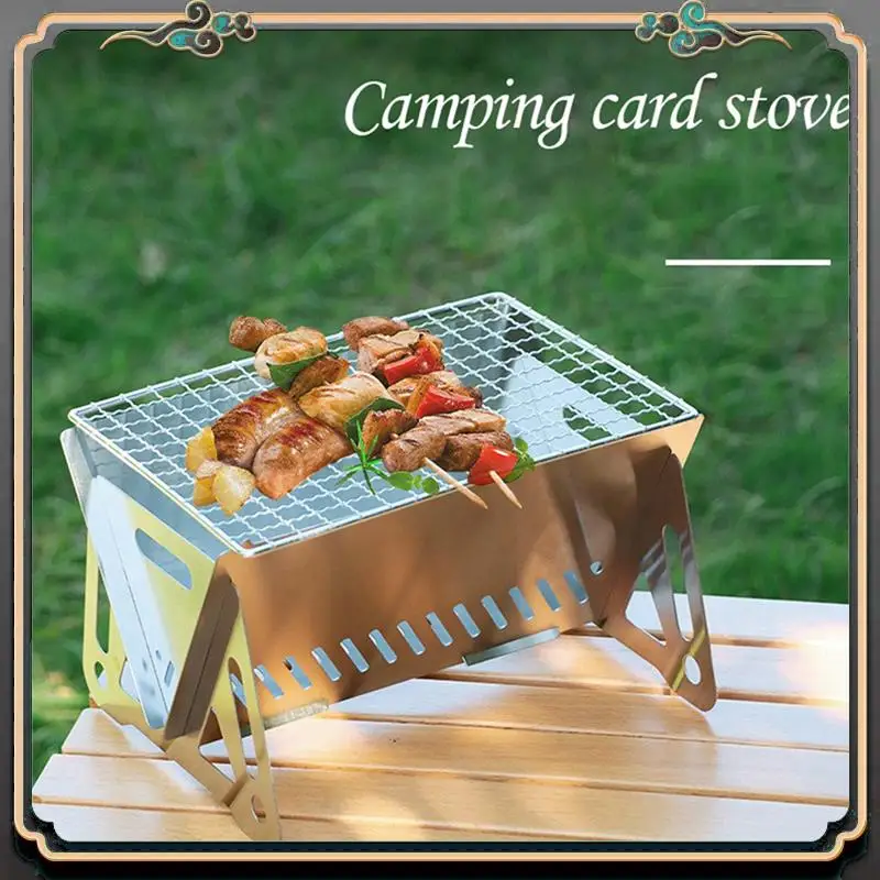 Premium 2 Models Portable Outdoor Folding Card Stove Stainless Steel Barbecue Stove Firewood Camping Supplies Charcoal Stove
Premium 2 Models Portable Outdoor Folding Card Stove Stainless Steel Barbecue Stove Firewood Camping Supplies Charcoal Stove
