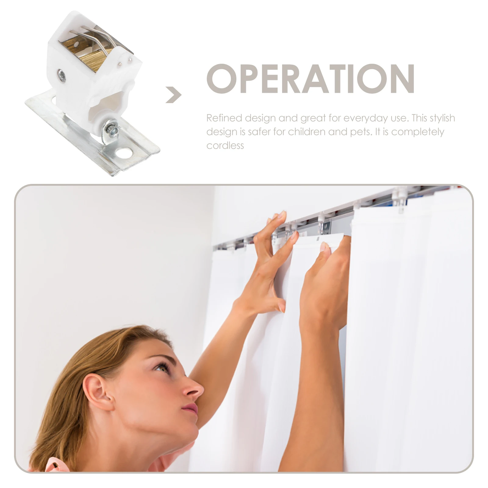 4 Pcs Pulley Lock High Flexibility Smooth Movement Essential Accessory Stable Fixation Child Safe Cordless Design Window Blinds
4 Pcs Pulley Lock High Flexibility Smooth Movement Essential Accessory Stable Fixation Child Safe Cordless Design Window Blinds