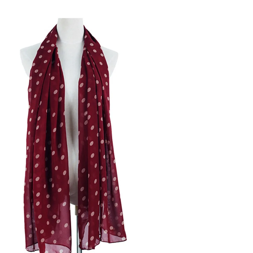 Scarf 150X48Cm Polka Dots Shawl Wrap Lightweight Summer Sunscreen Scarf Polka Dots Shawl For Women Dark Red Beige
Scarf 150X48Cm Polka Dots Shawl Wrap Lightweight Summer Sunscreen Scarf Polka Dots Shawl For Women Dark Red Beige
