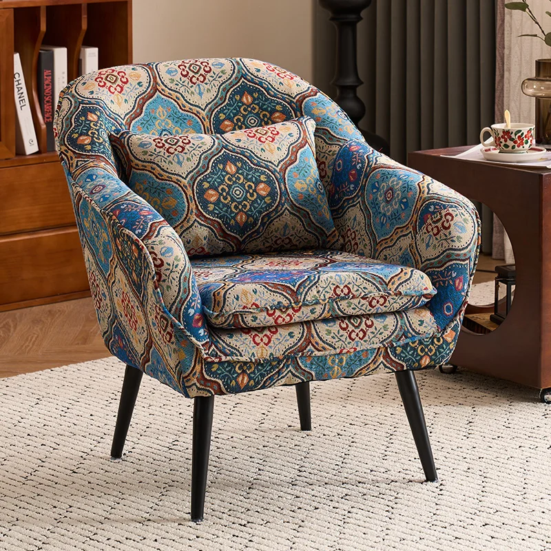 American Retro Meets Nordic Simplicity: Single Sofa with Flower Cloth for Hotel Balconies, Living Rooms, Studies, Bedrooms and B
American Retro Meets Nordic Simplicity: Single Sofa with Flower Cloth for Hotel Balconies, Living Rooms, Studies, Bedrooms and B
