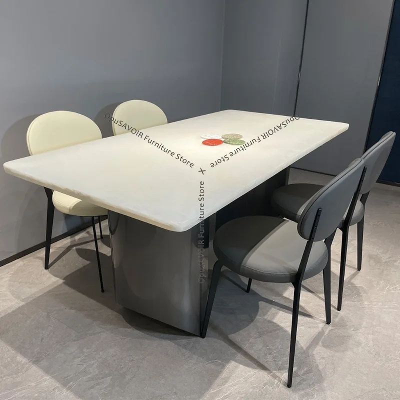 Italian Design Natural Marble Dining Table Luxury Grade Ice Jade Stone Dining Table Modern Minimalist Rectangular Furniture JT40
Italian Design Natural Marble Dining Table Luxury Grade Ice Jade Stone Dining Table Modern Minimalist Rectangular Furniture JT40