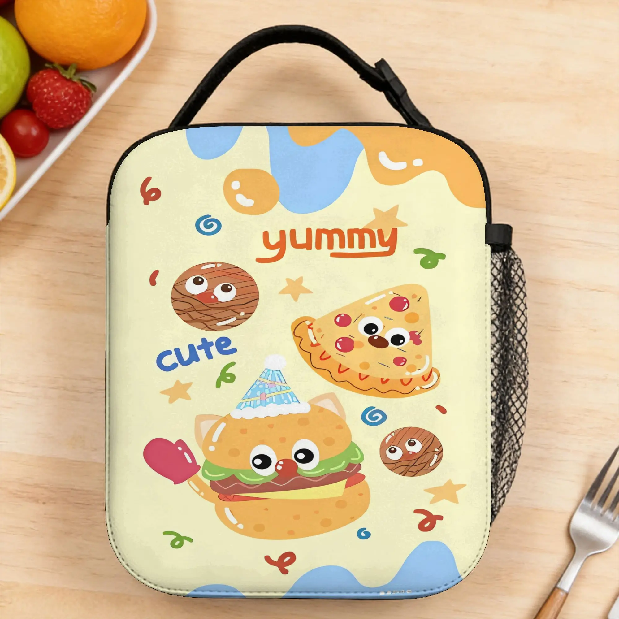Yummy Burger And Pizza Party Pattern Lunch Bag Fun Picnic Lunch Box Custom Portable Cooler Bag
Yummy Burger And Pizza Party Pattern Lunch Bag Fun Picnic Lunch Box Custom Portable Cooler Bag