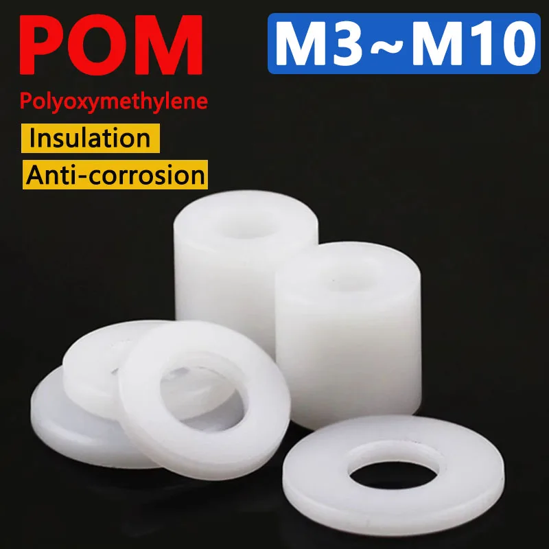 White POM Bushing M3 M4 M5 M6 M8 M10 Washer Round Hollow Unthread Standoff Spacer Sleeve Insulated Plastic Gasket Length 1-20mm
White POM Bushing M3 M4 M5 M6 M8 M10 Washer Round Hollow Unthread Standoff Spacer Sleeve Insulated Plastic Gasket Length 1-20mm