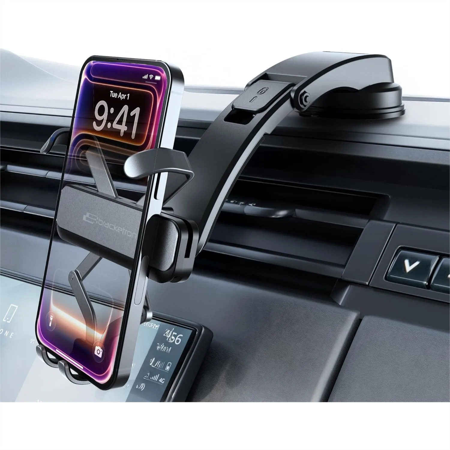 Car Phone Mount with Automatic Grip, Low-Profile Dash Mount for Universal Smartphones, Clear View Design
Car Phone Mount with Automatic Grip, Low-Profile Dash Mount for Universal Smartphones, Clear View Design