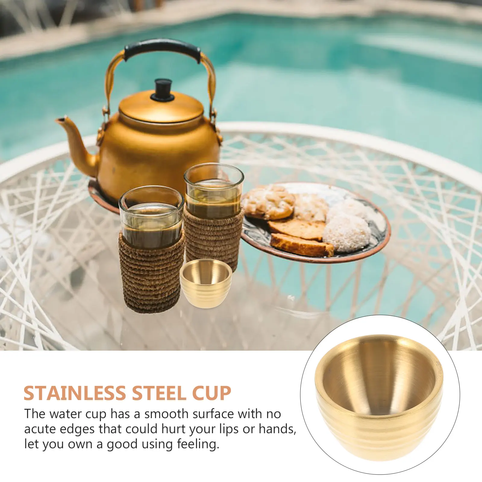Stainless Steel Beer Cup Reusable Nordic Metal Mug Small Tea Drinking Water Juice Shot Cup For Party Home Cafe Travel Golden
Stainless Steel Beer Cup Reusable Nordic Metal Mug Small Tea Drinking Water Juice Shot Cup For Party Home Cafe Travel Golden