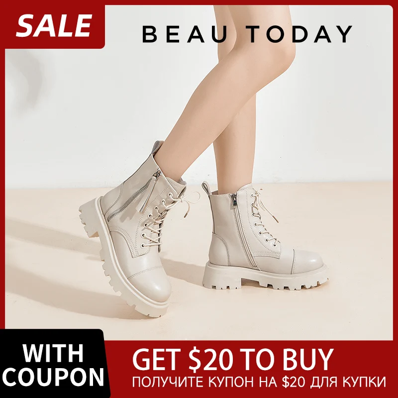 Motorcycle Ankle Boots Women Leather Platform Heel Side Zipper Cross-tied Lace Sewing Female Shoes Handmade AA1017
Motorcycle Ankle Boots Women Leather Platform Heel Side Zipper Cross-tied Lace Sewing Female Shoes Handmade AA1017