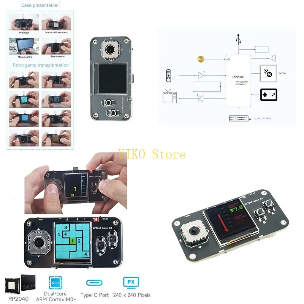 K32C For RP2040 Small Game Console Board 1.54Inch LCD Screen For RP2040 Powerful Processor for Game Projects
K32C For RP2040 Small Game Console Board 1.54Inch LCD Screen For RP2040 Powerful Processor for Game Projects