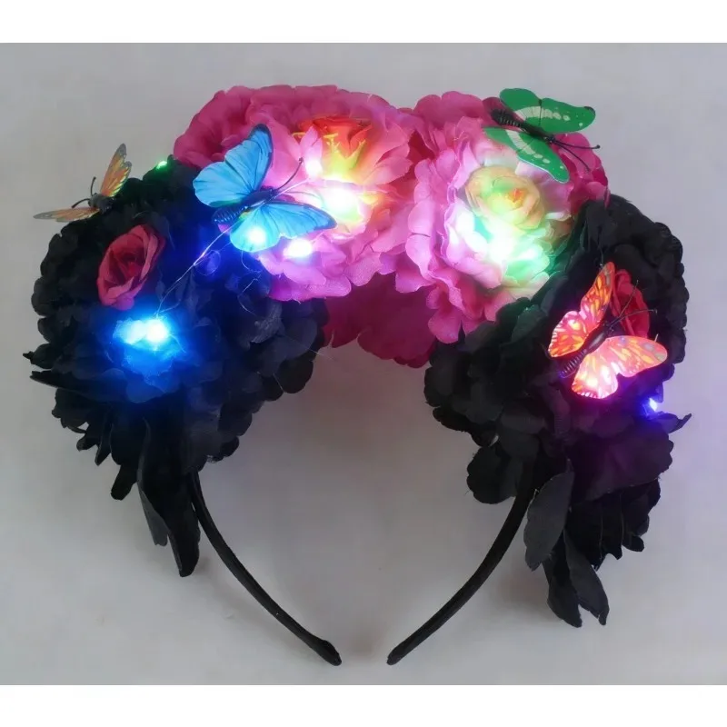 Cultural Day of the Dead LED Headband, Artificial Flower & Butterfly Decor, Lightweight Glowing Hairpiece for Cosplay & Festival
Cultural Day of the Dead LED Headband, Artificial Flower & Butterfly Decor, Lightweight Glowing Hairpiece for Cosplay & Festival