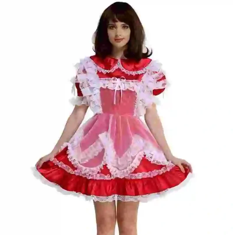 Girly Cosplay Costume Maid Satin Lockable Girls Red Dress Custom Glamour Adult Women
Girly Cosplay Costume Maid Satin Lockable Girls Red Dress Custom Glamour Adult Women