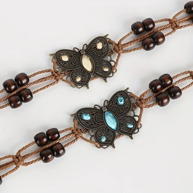 Women Bohemian Braided Waist Belt Ethnic Style Knot Butterfly Belt Retro Waist Decoration Waistband for Ladies Dress Jeans
Women Bohemian Braided Waist Belt Ethnic Style Knot Butterfly Belt Retro Waist Decoration Waistband for Ladies Dress Jeans