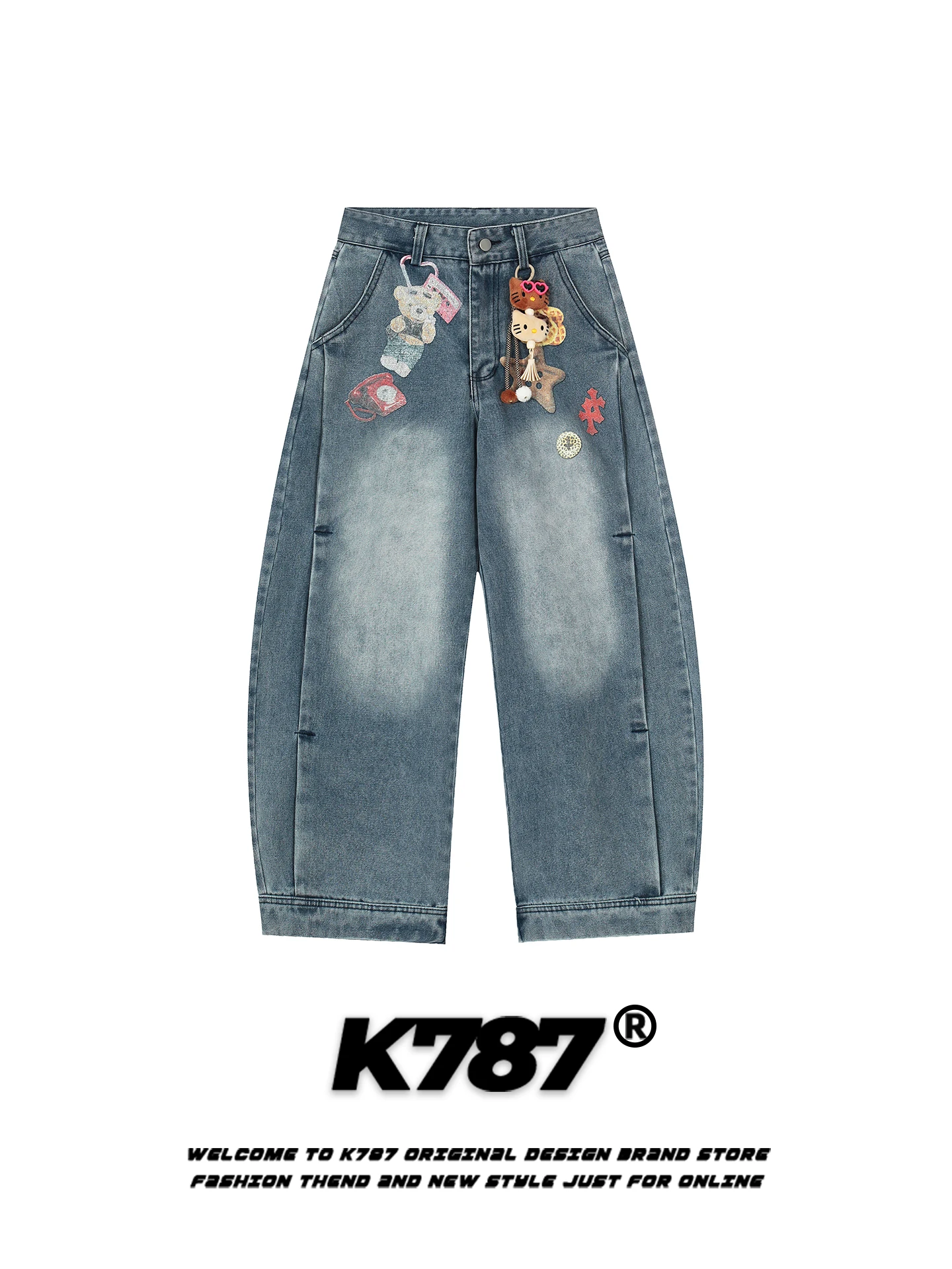 K787 American Casual KT Pendant Bent Knife High Waist Men's Loose Vintage Wide Leg Pants Cotton Polyester Blend Autumn Wear
K787 American Casual KT Pendant Bent Knife High Waist Men's Loose Vintage Wide Leg Pants Cotton Polyester Blend Autumn Wear