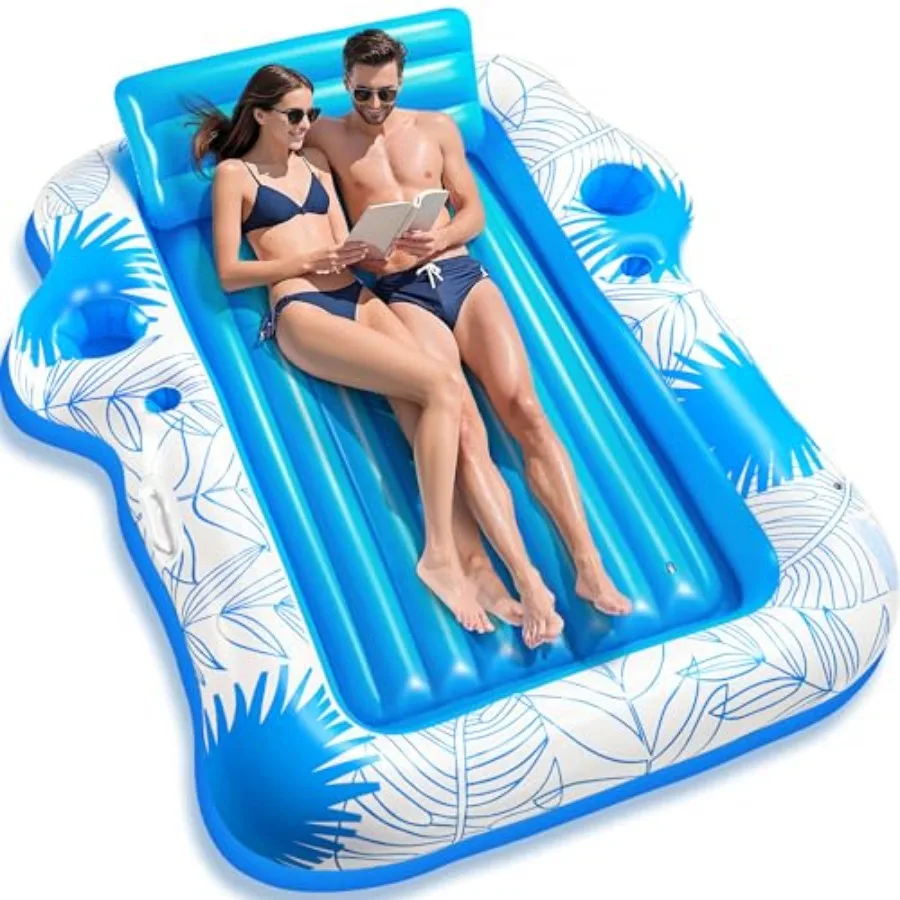 Inflatable Pool Lounger Float for Adults - Beach Sun Tan Tub Pool Lounge Raft Sunbathing Pool Floaties with 2 Food/Drink Holder
Inflatable Pool Lounger Float for Adults - Beach Sun Tan Tub Pool Lounge Raft Sunbathing Pool Floaties with 2 Food/Drink Holder