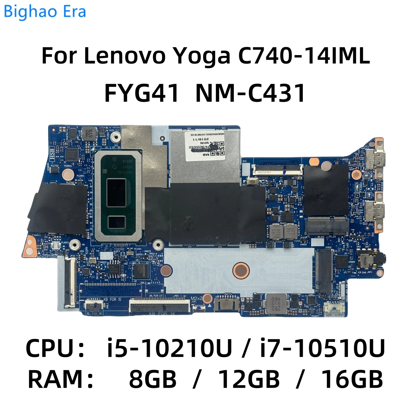 FYG41 смартфон для Lenovo Yoga, материнская плата для ноутбука с Φ CPU 8GB/12GB/16GM-RAM 5B20S42832 5B20S42838
FYG41 смартфон для Lenovo Yoga, материнская плата для ноутбука с Φ CPU 8GB/12GB/16GM-RAM 5B20S42832 5B20S42838