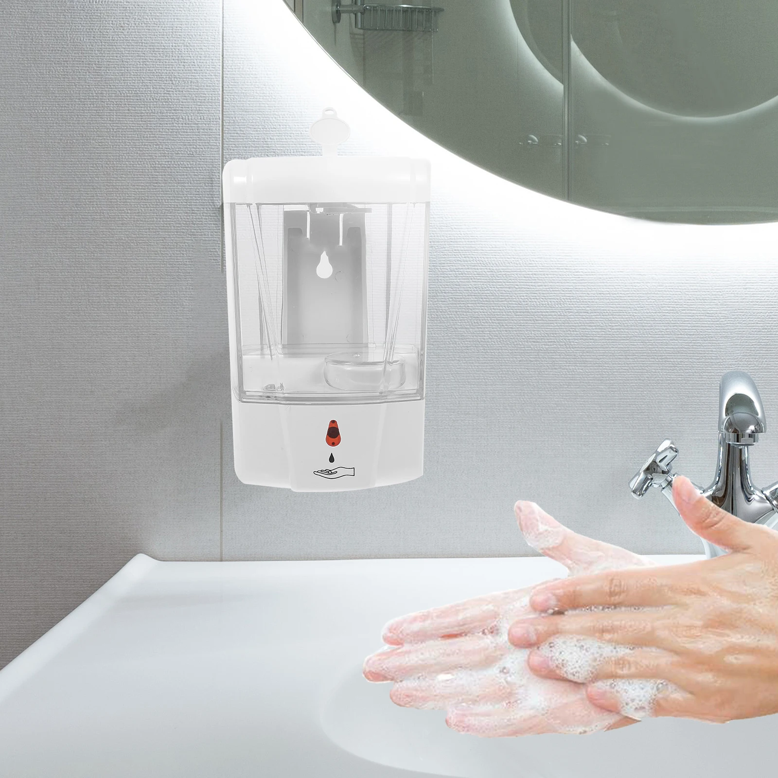 Wall Mounted Soap Dispenser Automatic Touchless Plastic Bath Sensor Pump Foaming Handwash Machine for Bathroom
Wall Mounted Soap Dispenser Automatic Touchless Plastic Bath Sensor Pump Foaming Handwash Machine for Bathroom