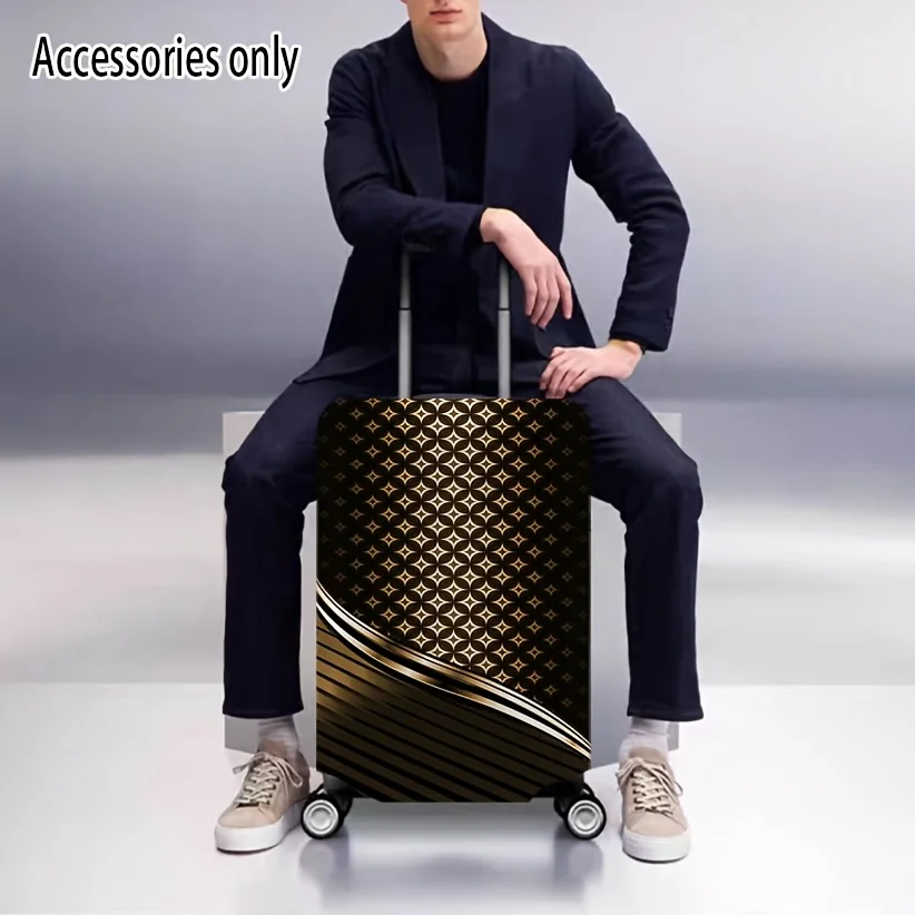 Black and gold geometric luggage cover—a stretchy travel accessory designed for spinner suitcases, suitable for18–32in suitcases
Black and gold geometric luggage cover—a stretchy travel accessory designed for spinner suitcases, suitable for18–32in suitcases