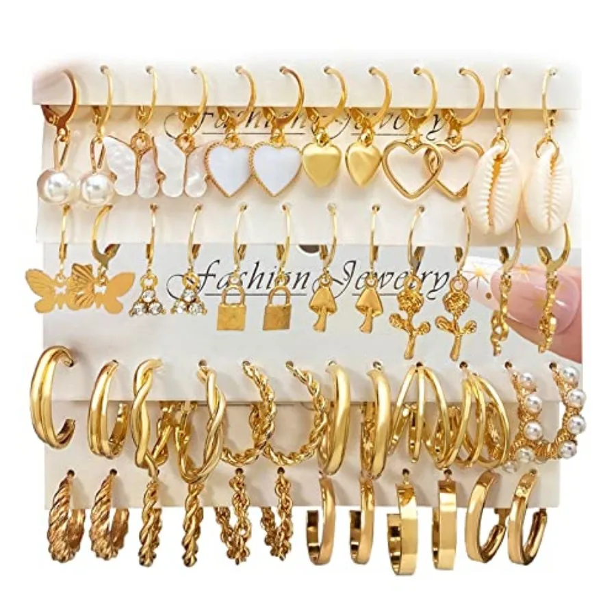 IFKM Hoop s Set for Women Hypoallergenic Chunky Chain Twisted Open Hoops Dangle Packs for Birthday Party Christmas Jewelry Gift
IFKM Hoop s Set for Women Hypoallergenic Chunky Chain Twisted Open Hoops Dangle Packs for Birthday Party Christmas Jewelry Gift