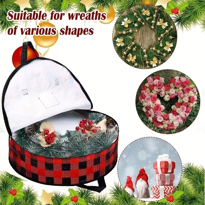 PP Color Christmas Wreath Zipper Storage Bags Foldable Waterproof Dustproof Wreath Garland Home Bag Festival Props Organizer
PP Color Christmas Wreath Zipper Storage Bags Foldable Waterproof Dustproof Wreath Garland Home Bag Festival Props Organizer