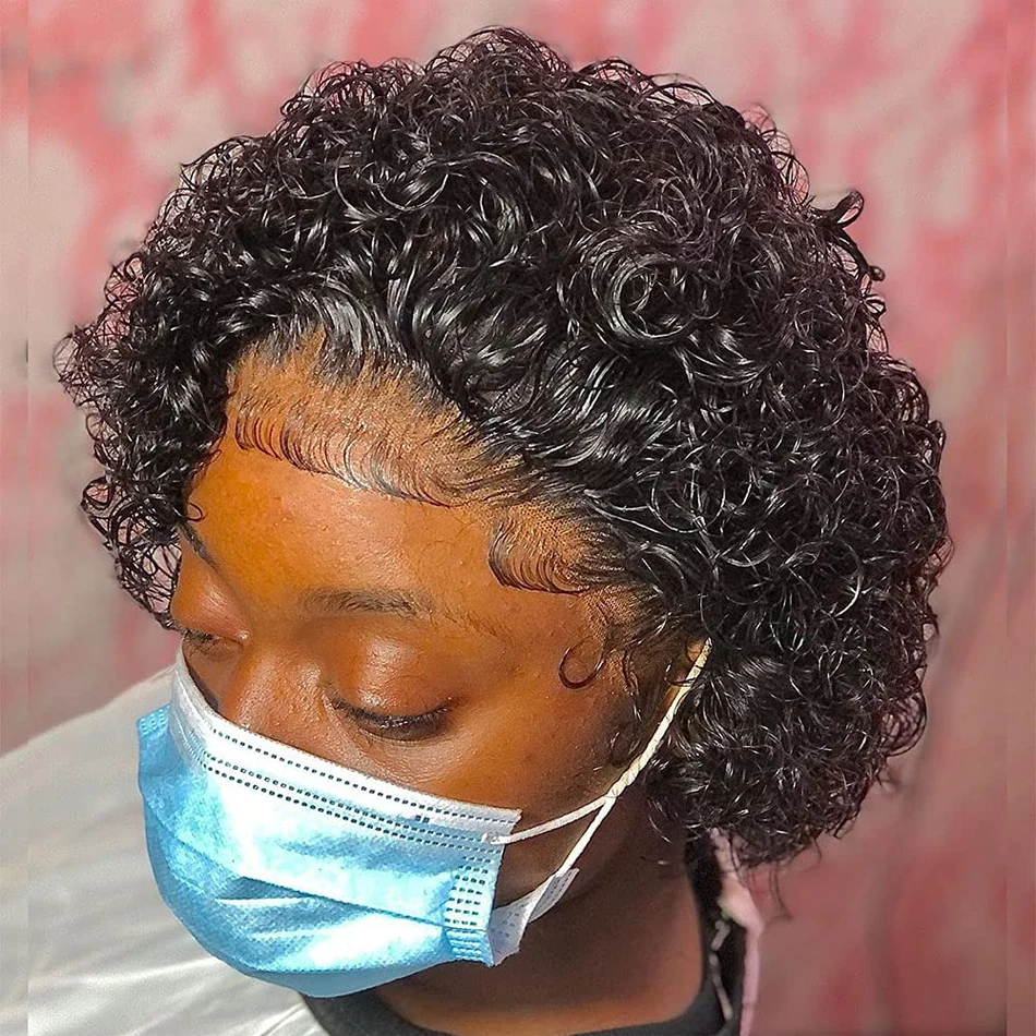 Pixie Cut Wig Short Curly Lace Front 12A Human Hair Wigs for Black Women Brazilian Water Wave Bob Wig 13x1 Transparent Lace Wigs
Pixie Cut Wig Short Curly Lace Front 12A Human Hair Wigs for Black Women Brazilian Water Wave Bob Wig 13x1 Transparent Lace Wigs