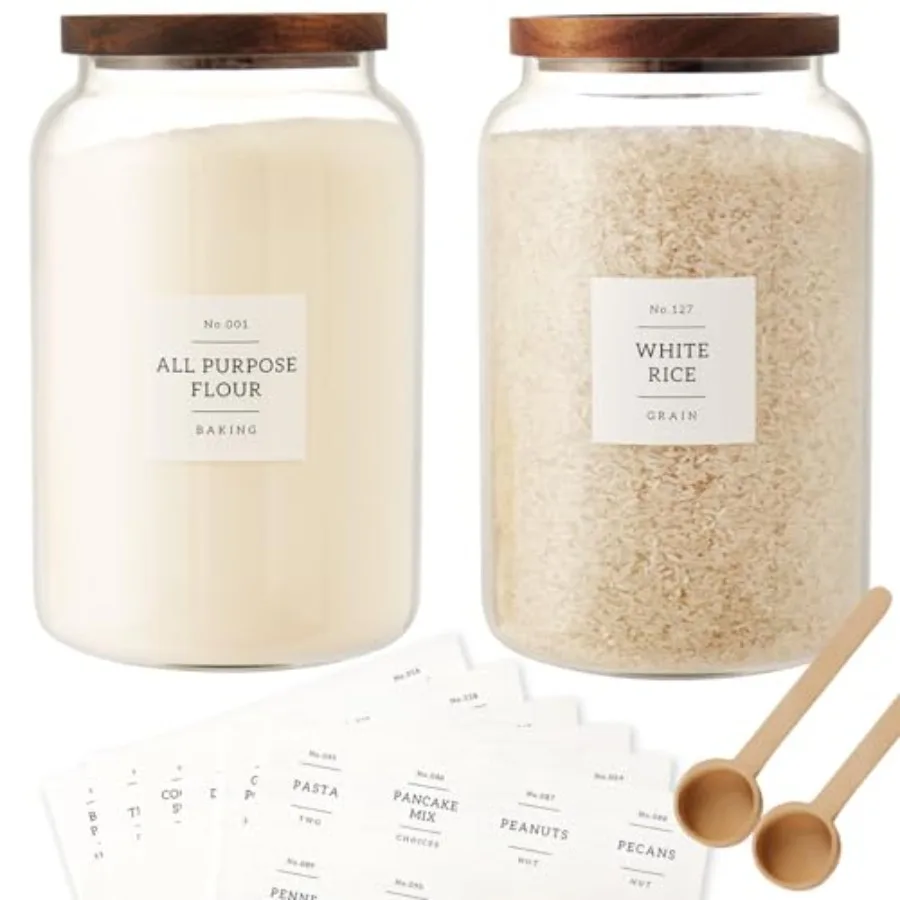 2 PCS Large Glass Jar with Airtight Lid Glass Food Storage Jars for Tea Spice Cereal Egg Flour Coffee and More 1 gallon/4000 ml
2 PCS Large Glass Jar with Airtight Lid Glass Food Storage Jars for Tea Spice Cereal Egg Flour Coffee and More 1 gallon/4000 ml