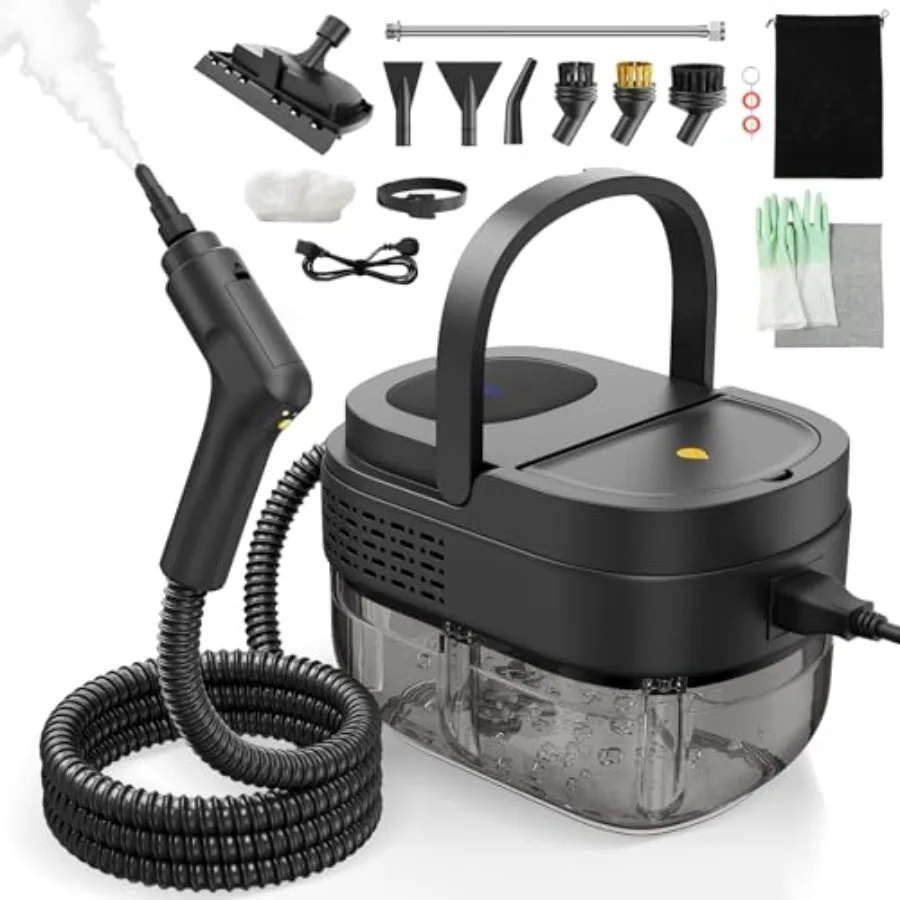 2500W Portable Steam Cleaner for Home and Car with 1.69 Quart Large Capacity Tank 13PCS Accessories Ideal for Kitchen and Campi
2500W Portable Steam Cleaner for Home and Car with 1.69 Quart Large Capacity Tank 13PCS Accessories Ideal for Kitchen and Campi
