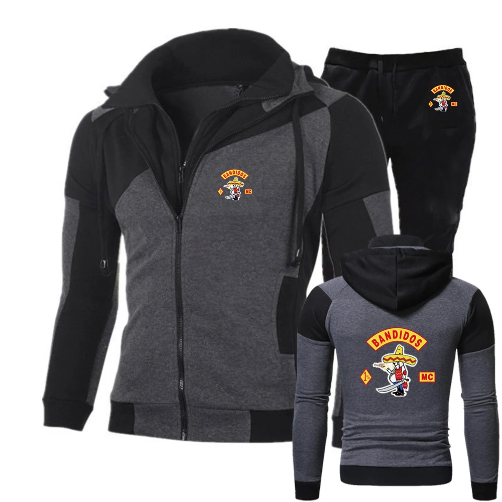 MC Bandidos Men's Spring and Autumn Sets of Round-neck Sweatshirts and Jogging Pants Fashion Outdoor Fitness Premium Suits
MC Bandidos Men's Spring and Autumn Sets of Round-neck Sweatshirts and Jogging Pants Fashion Outdoor Fitness Premium Suits