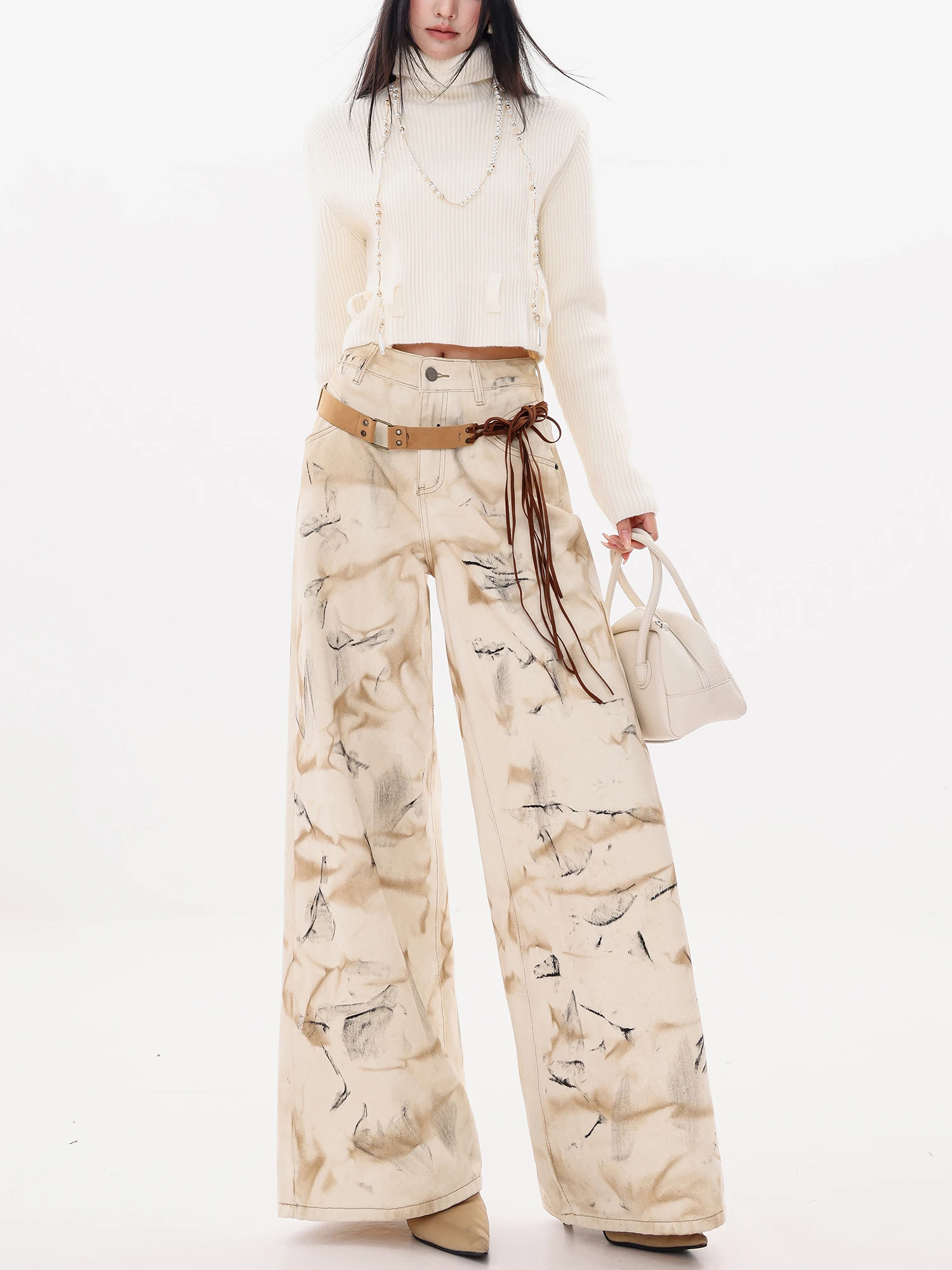 Женские джинсы с высокой талией, свободного кроя, прямые, с оригинальным принтом, повседневные, осенние, в пол, ABWLR
Женские джинсы с высокой талией, свободного кроя, прямые, с оригинальным принтом, повседневные, осенние, в пол, ABWLR