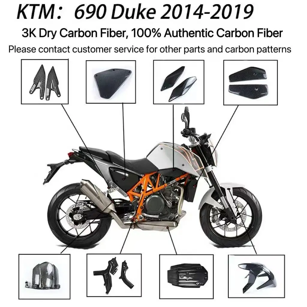 Suitable forKTM 690 Duer from 2014 to 2019 It is a set of 3K dry carbon fiber exterior parts for the entire vehicle modification
Suitable forKTM 690 Duer from 2014 to 2019 It is a set of 3K dry carbon fiber exterior parts for the entire vehicle modification