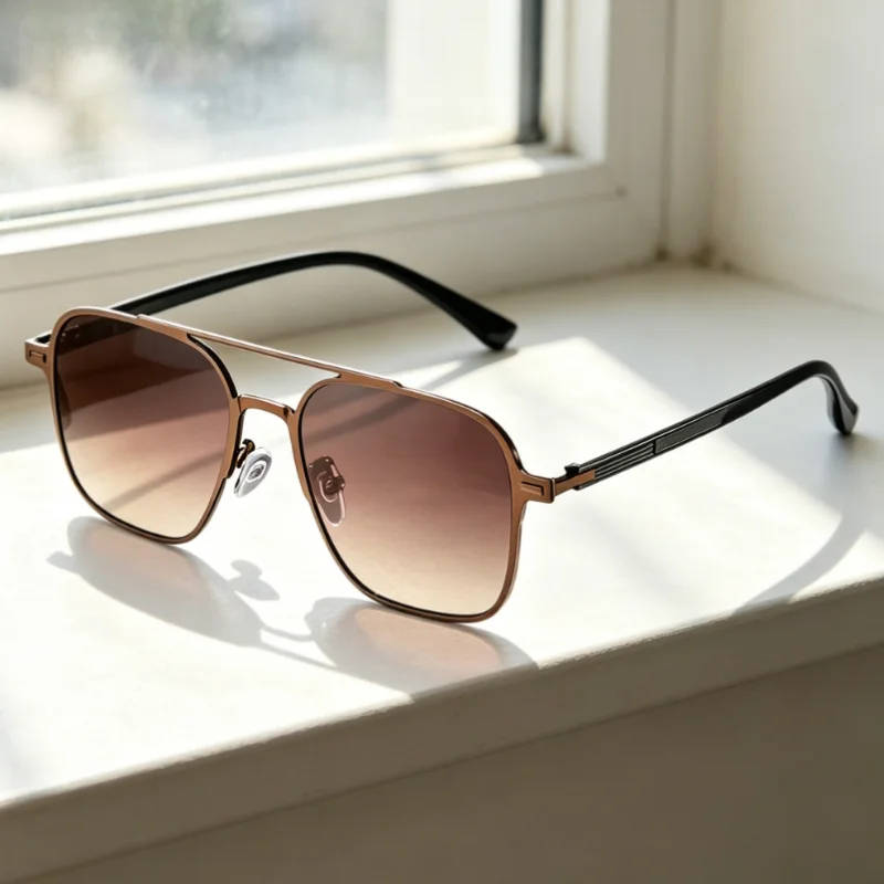 Gold Double Bridge Aviator Polarized Sunglasses UV400 Proof Gradient Brown Lens Sun Glasses Unisex for Driving Business
Gold Double Bridge Aviator Polarized Sunglasses UV400 Proof Gradient Brown Lens Sun Glasses Unisex for Driving Business