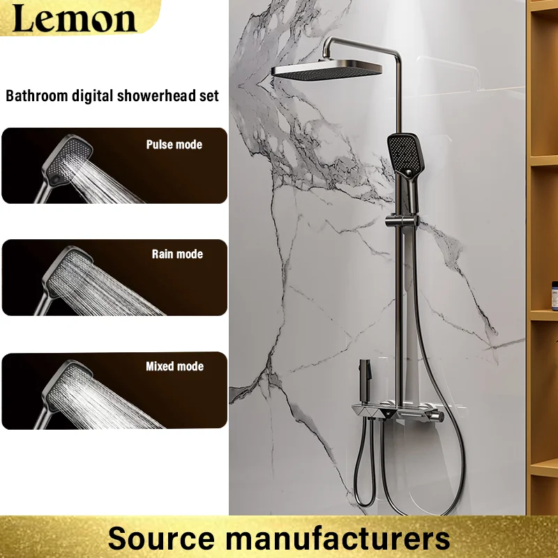 Bathroom Copper Shower Set Triangle Button Switch Intelligent Digital Display Multi-Function Handheld Shower
Bathroom Copper Shower Set Triangle Button Switch Intelligent Digital Display Multi-Function Handheld Shower