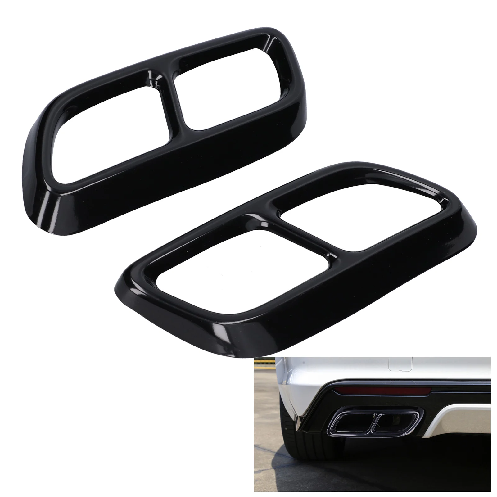 2PCS 4‑Out Exhaust Tip Trim Tail Throat Frame Quad Outlet Glossy Black Replacement for Cadillac CT5 2020
2PCS 4‑Out Exhaust Tip Trim Tail Throat Frame Quad Outlet Glossy Black Replacement for Cadillac CT5 2020