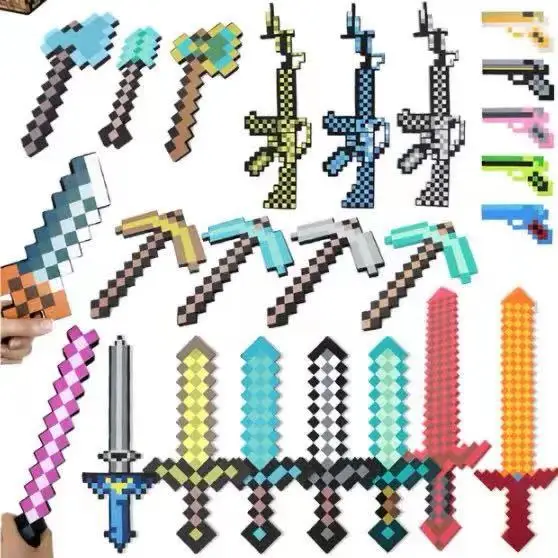 Steve Design Blue Diamond Sword Мягкая пена EVA Игрушки minecraf Топор лопата Меч для мальчиков Прекрасные игрушки для детей фанаты подарки на день рождения
Steve Design Blue Diamond Sword Мягкая пена EVA Игрушки minecraf Топор лопата Меч для мальчиков Прекрасные игрушки для детей фанаты подарки на день рождения