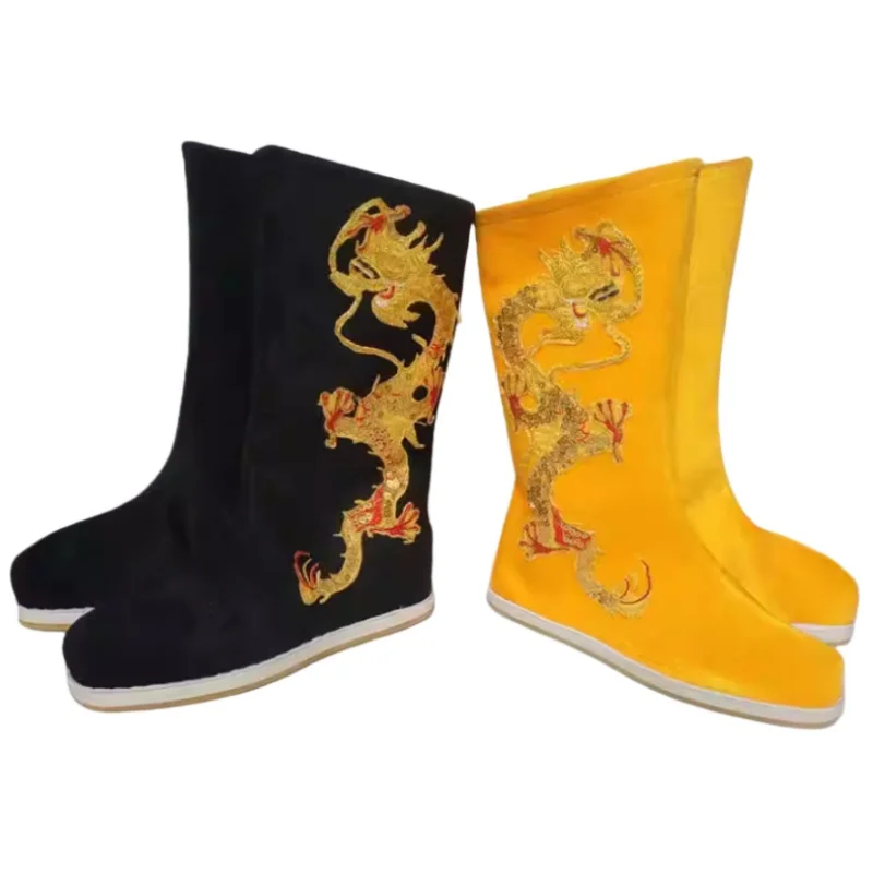 Китайские старинные императорские драконьи сапоги на высокой подошве, обувь для театральных постановок и кино, костюмные драконьи сапоги, мужская обувь больших размеров
Китайские старинные императорские драконьи сапоги на высокой подошве, обувь для театральных постановок и кино, костюмные драконьи сапоги, мужская обувь больших размеров