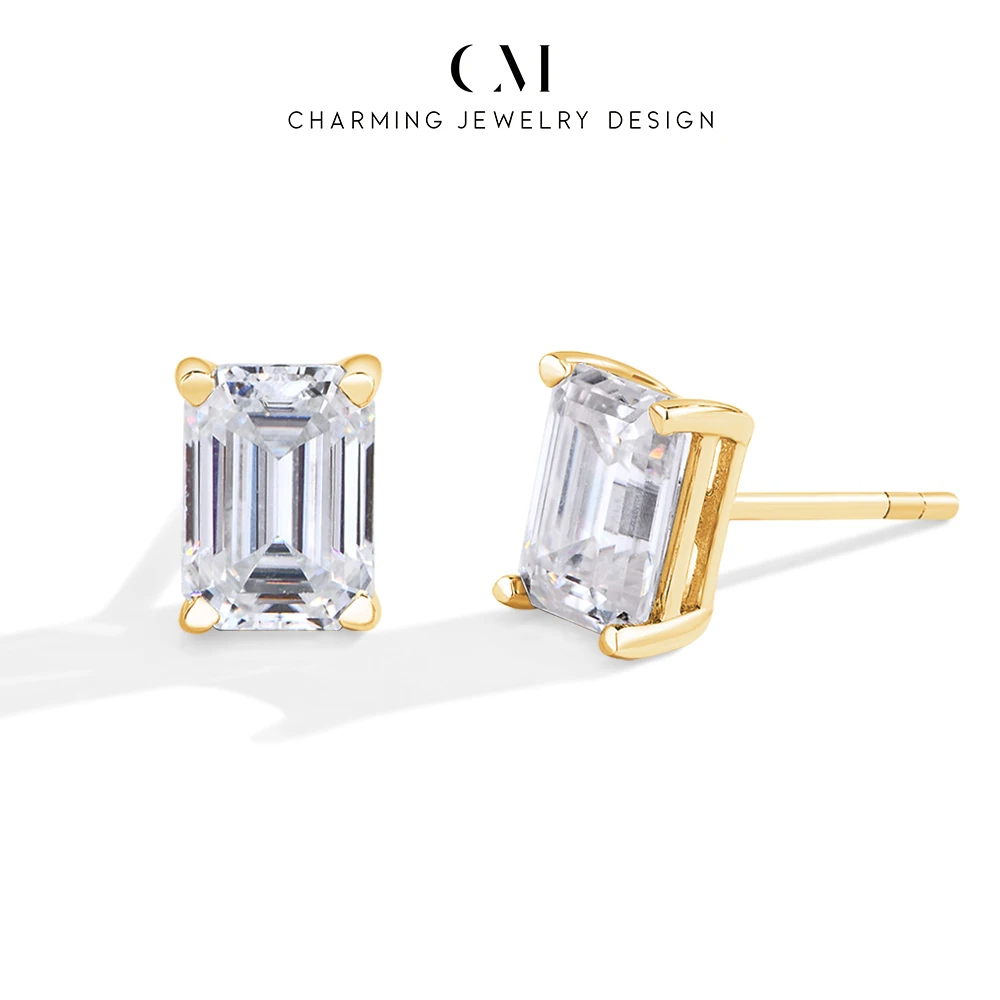 CHARMING Classic Casual Sparkling Emerald Cut Moissanite Earring 925 Sterling Silver for Women Party Gifts Daily Jewelry Wedding
CHARMING Classic Casual Sparkling Emerald Cut Moissanite Earring 925 Sterling Silver for Women Party Gifts Daily Jewelry Wedding