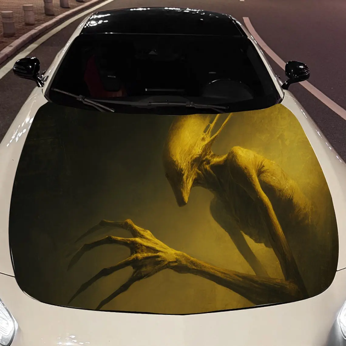 Dark Alien Creature Car Hood Vinyl Wraps Sticker, Fashionable Auto Cover PVC Decal, Waterproof Self-adhesive Vehicle Decal, Anti
Dark Alien Creature Car Hood Vinyl Wraps Sticker, Fashionable Auto Cover PVC Decal, Waterproof Self-adhesive Vehicle Decal, Anti