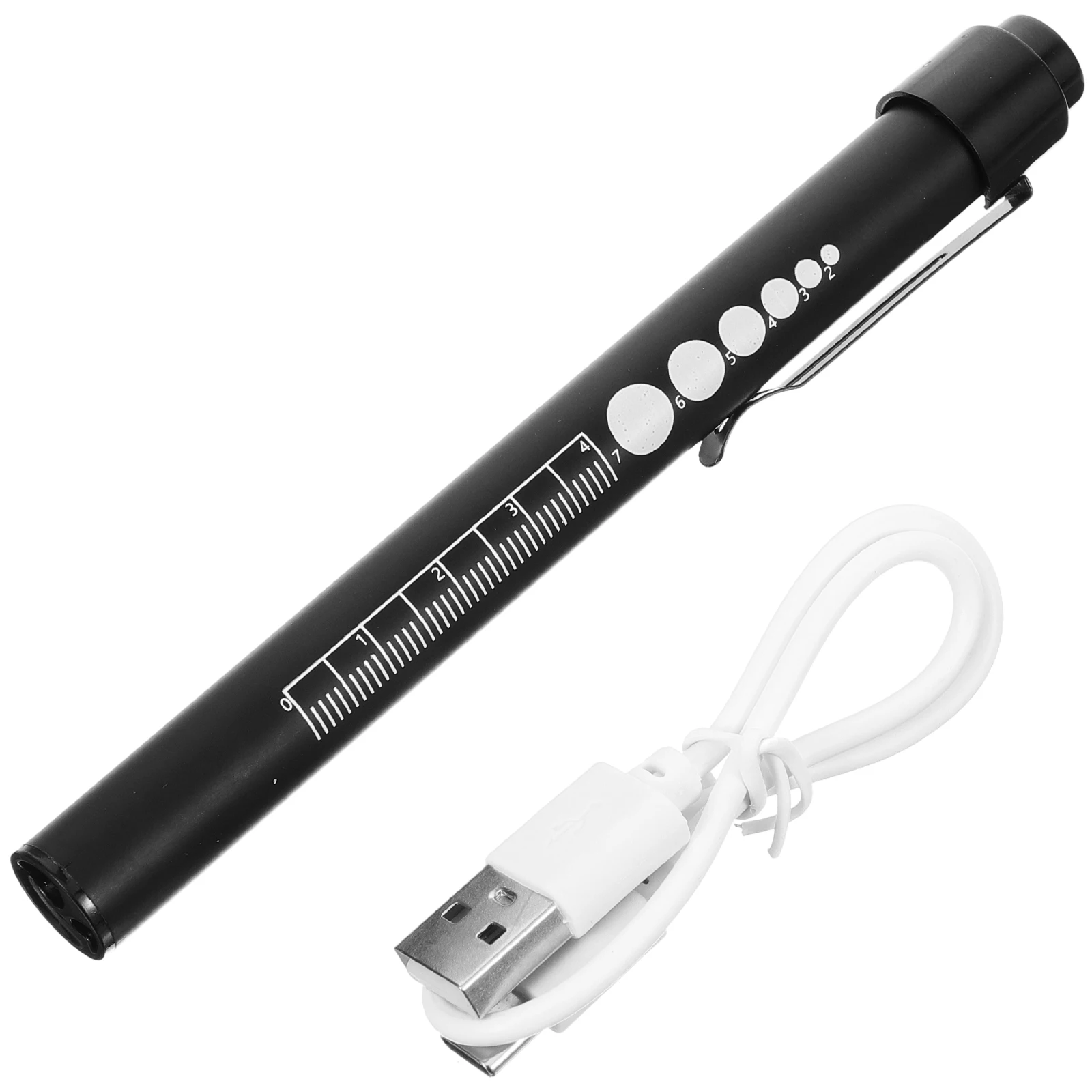 Rechargeable Pen Light Flashlight for Nurses Stainless Steel LED Pocket Compact Pupil Gauge Ruler Nursing Aid
Rechargeable Pen Light Flashlight for Nurses Stainless Steel LED Pocket Compact Pupil Gauge Ruler Nursing Aid