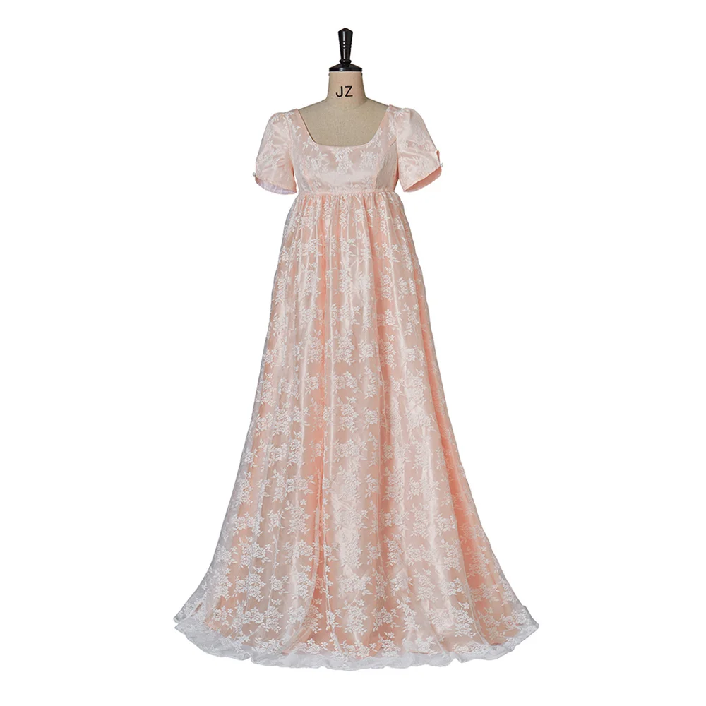 TV Edwina Sharma Cosplay Costume Women's Elegant Sweet Lace Embroidery High Waistline Tea Party Gown Regency Ball Gown
TV Edwina Sharma Cosplay Costume Women's Elegant Sweet Lace Embroidery High Waistline Tea Party Gown Regency Ball Gown