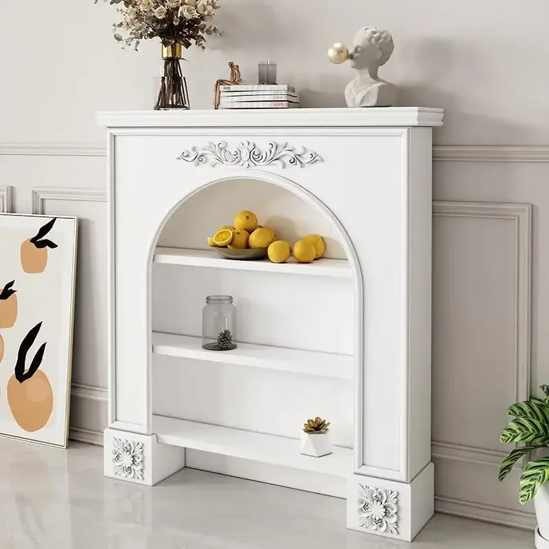 French white engraved new European fireplace cabinet decoration boutique Internet celebrity shelf living room B & B product disp
French white engraved new European fireplace cabinet decoration boutique Internet celebrity shelf living room B & B product disp