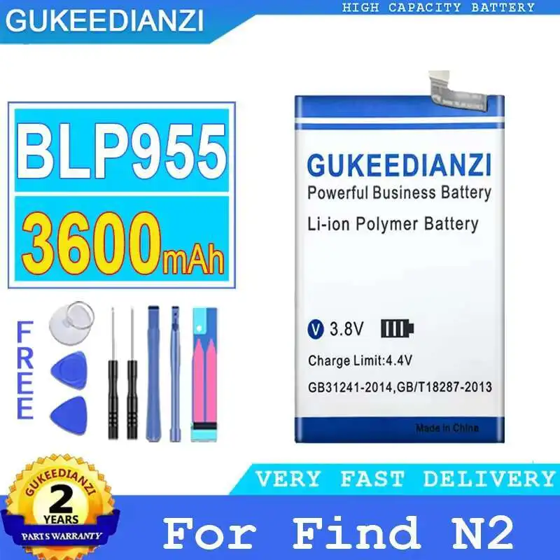 Легкий аккумулятор мобильного телефона BLP955 для Oppo Find N2, складной, 3600 мАч, прочный
Легкий аккумулятор мобильного телефона BLP955 для Oppo Find N2, складной, 3600 мАч, прочный