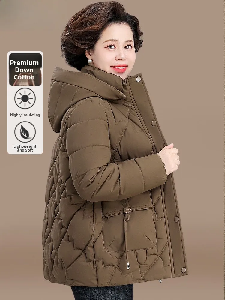 Mid-Length down Cotton Jaet for Middle-Aged Mothers Winter Faion Outerwear Thiened Polyester Fiber Zipper Closure Pure ...
Mid-Length down Cotton Jaet for Middle-Aged Mothers Winter Faion Outerwear Thiened Polyester Fiber Zipper Closure Pure ...