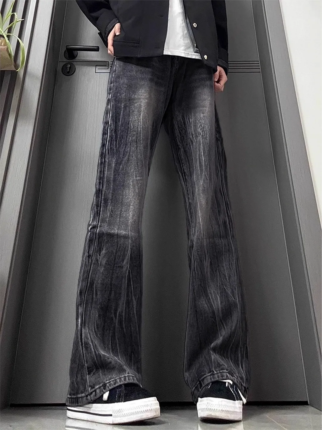 American Retro Lightning Pattern Fce Lined Straight Leg Jeans Men's Autumn Winter Bell Bot Lengthening Legs Effect
American Retro Lightning Pattern Fce Lined Straight Leg Jeans Men's Autumn Winter Bell Bot Lengthening Legs Effect