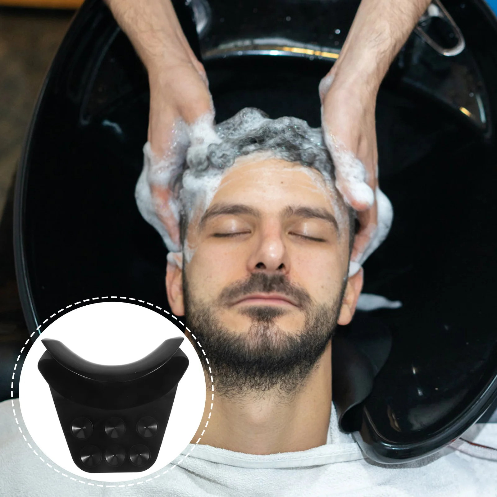 Shampoo Bowl Neck Pillow with Suction Cups Silicone Neck Rest for Salon and Home Spa Care Hair Washing Support
Shampoo Bowl Neck Pillow with Suction Cups Silicone Neck Rest for Salon and Home Spa Care Hair Washing Support