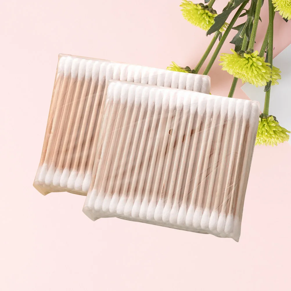 100pcs 5Pack Disposable Double Tipped Cotton Swabs Ear Cleaning Makeup Removal Wound Care Art Craft Wood Stick 
100pcs 5Pack Disposable Double Tipped Cotton Swabs Ear Cleaning Makeup Removal Wound Care Art Craft Wood Stick