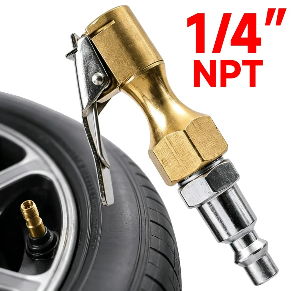 1/4" Closed Flow Tire Inflator Brass Air Chuck US Quick Connect Air Pump Adapter for Car Bike Motorcycle Compressors Accessories
1/4" Closed Flow Tire Inflator Brass Air Chuck US Quick Connect Air Pump Adapter for Car Bike Motorcycle Compressors Accessories