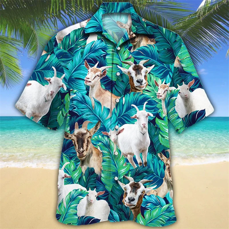 Hawaii Funny Goat Shirt For Men 3d Print Summer Loose Hawaiian Beach Shirts Casual Short Sleeve Lapel Blouse Hawaii Vacation Top
Hawaii Funny Goat Shirt For Men 3d Print Summer Loose Hawaiian Beach Shirts Casual Short Sleeve Lapel Blouse Hawaii Vacation Top